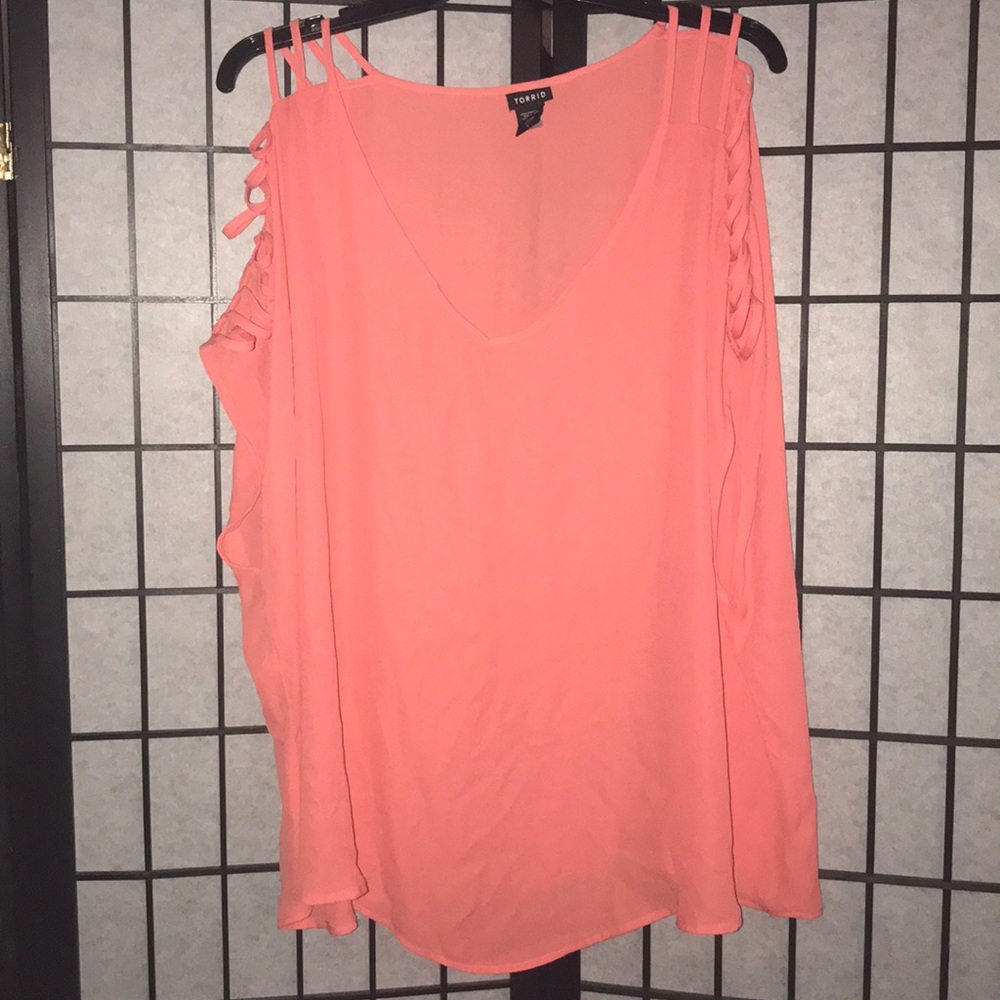 Pink/Orange Chiffon Blouse